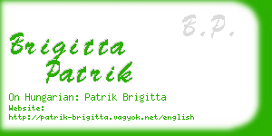 brigitta patrik business card